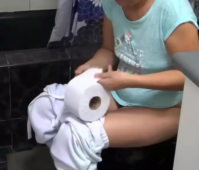 Japanese MILF Luscious Masturbation Session Ends with a Surprise Cumshot on Her Soft Tits!