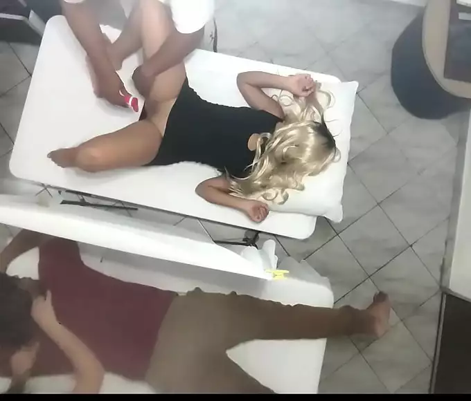 Relax and Enjoy an Erotic Couples Massage with Your Luscious Wife next to You - Unleash Her Inner Slut with the Help of a Seductive Doctor!