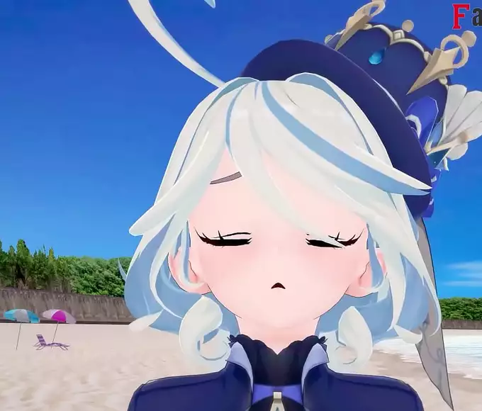 JAV Porn Star Furina's Luscious Beach Fucking