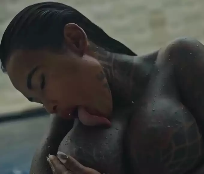 MILF Alert! Inked Japanese Goddess with Huge Tits Delights Herself