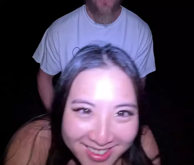JAV Bombshell Gives Public Blowjob and Eats Pussy on the Beach - Late Night Adventure