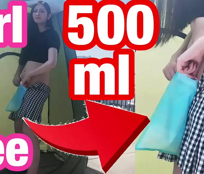 Japanese Beauty Peeing Outdoors With A Portable Toilet - Amateur Slim Girl Gets Handjob Pleasure