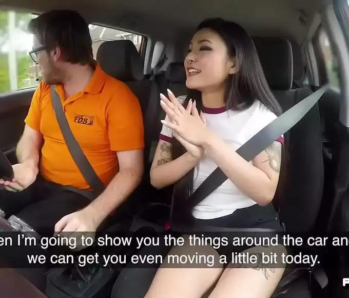 Meet The Sexy Inked Asian Babe Who Got Licked By Her Driving Tutor During Their Steamy Sex Session
