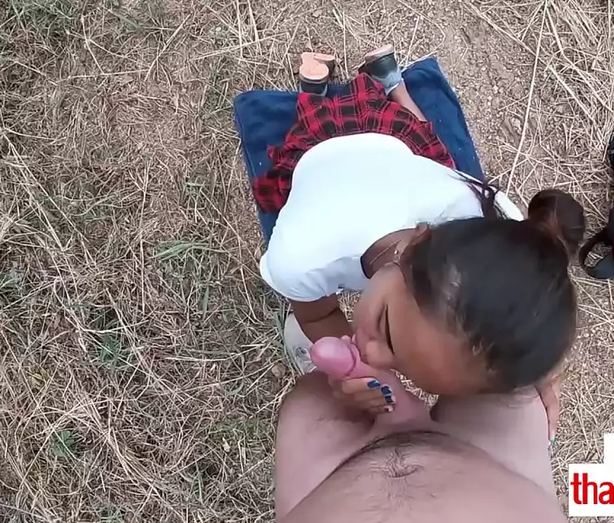 Unleash Your Wild Side With This Luscious Thai Teen's Outdoor Blowjob Adventure!